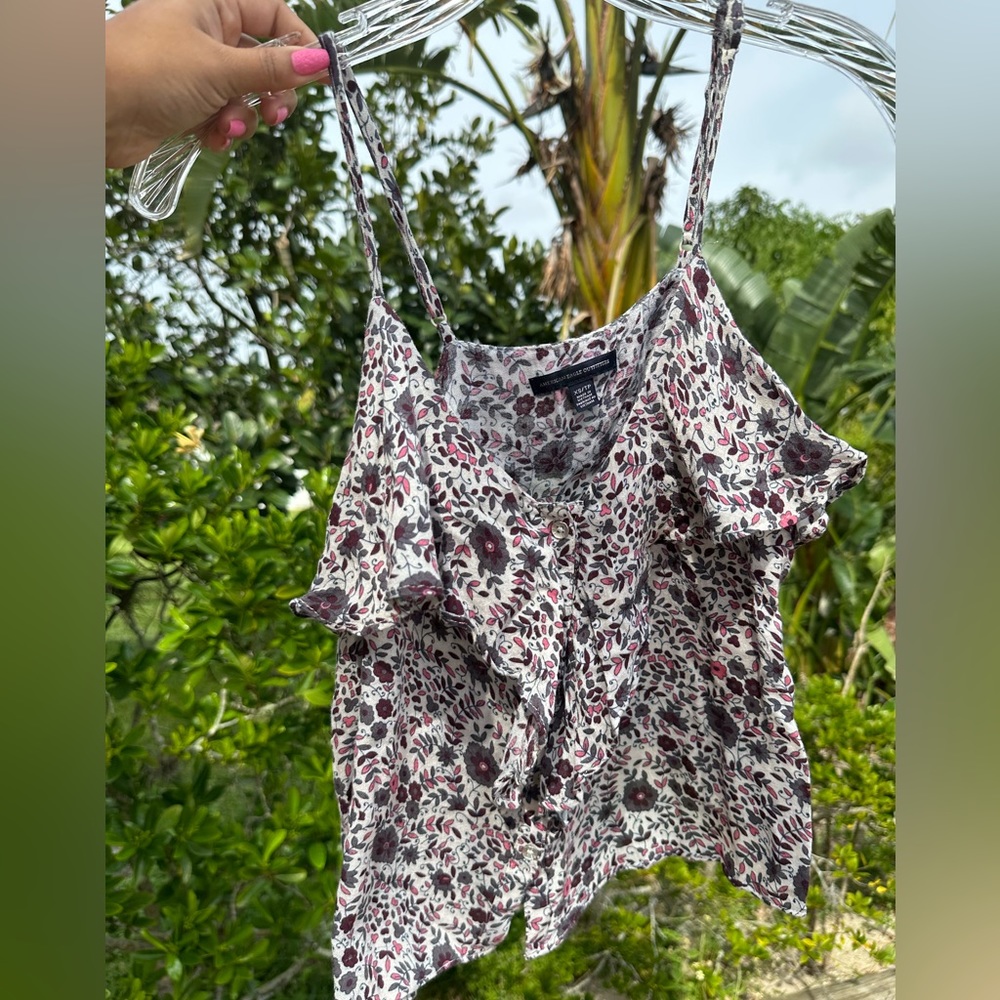 Summer floral tank top, 100% Viscose